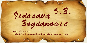 Vidosava Bogdanović vizit kartica
